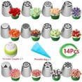 thumbnail image 4 of 14 Piezas Boquillas Para Decorar Pasteles, Suministros Para Decorar Pasteles Con Manga Pastelera, Juego De Puntas Rusas Para Tuberías, Ideal Para Hornear En Casa, Fácil De Usar Y Almacenar, 4 of 4