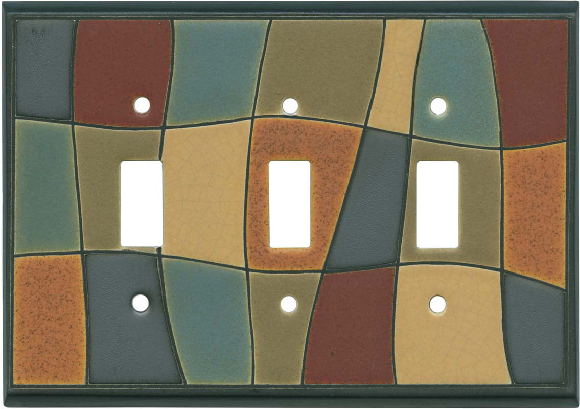 Fragments Ceramic - 3 Toggle Light Switch Covers
