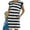 Navy, variant on Sakmal Womens Summer Dresses Basic Striped Loose Fit Comfort Fit Brown Sleeveless Long Shift Dress