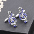 thumbnail image 4 of 2 Pairs Note Sleeve Buckles Shirt Sleeve Cufflinks Men Rhinestone Buttons, 4 of 9