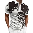 thumbnail image 1 of WEAIXIMIUNG T Shirts for Men Tall Mens Zipper Long Sleeve Solid T Shirt Outdoor Pattern Top, 1 of 5