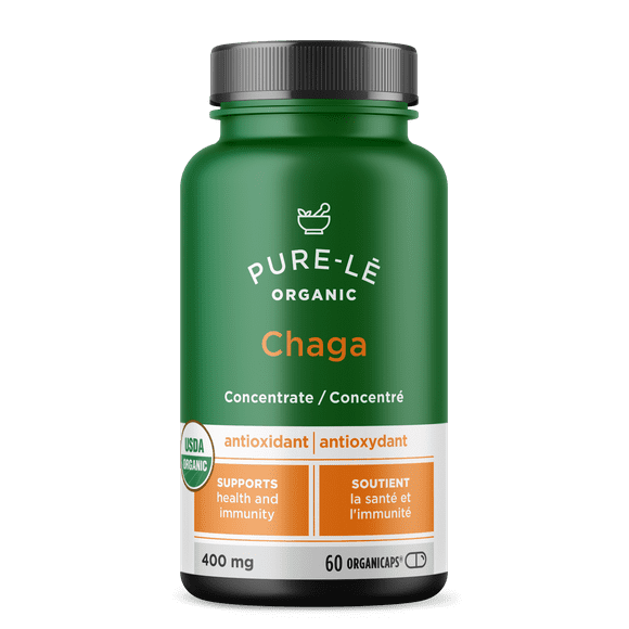 USDA Organic Chaga Mushroom Concentrate 60’s - Organic Immune Support - Better than tablets, Liquids or Teas - All Natural Extract Supplement with No Side Effects - No Binders, Nothing Artificial