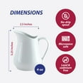 thumbnail image 2 of HIC Kitchen Creamer Pitcher with Handle, Fine Porcelain, 4-Ounce, Set of 2, 2 of 5