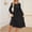*Black, variant on ClodeEU Women's Solid Color Long Sleeve Round Neck A-Line Maxi Dress ,Elegant Flared Midi Dress with Tie waist Black,Womens Plus L