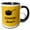 Black/White, variant on 3drose, Simmer Down Kitchen Decor, 11oz Two-tone Yellow Mug