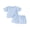 Sky Blue, variant on Loicainy Baby Toddler Boy Summer Clothes Set 6 12 18 24 Months 2T 3T 4T Short Sleeve Doll Collar Tops Elastic Shorts Outfits