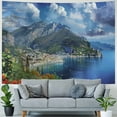 thumbnail image 4 of Orinice Town Body of Water Mountain Tapestry Wall Hanging Unique Style Graphic Tapestries Home Wall Decor Art for Living Room Bedroom Apartment Farmhouse Dorm 40x30inch, 4 of 6
