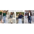 thumbnail image 5 of FreshPretty Women's Cable Knit Cropped V Neck Button Down Cardigan Sweater | Soft Lightweight Cardigan, Long Sleeve, Knit Open Front Sweaters, Business Casual Outfits, Fall Winter Outerwear, 5 of 10