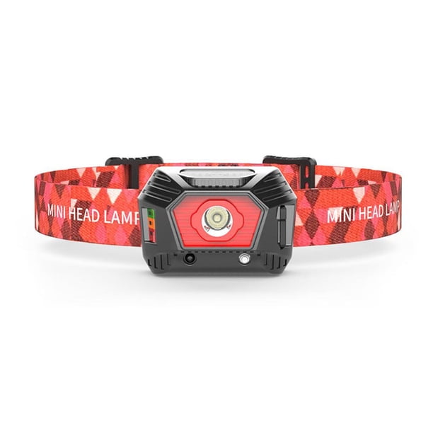 Linterna Frontal Led Recargable Por Usb, Linterna Frontal Con Sensor Manos Libres, Resistente Al Agua, Para Pesca, Camping, Senderismo Vogacara AP007928-01