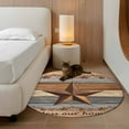 thumbnail image 2 of Small Round Rug 3Ft Washable Non-Slip, Western Texas Star Vintage Circle Area Rugs for Living Room Bedroom, Retro Farmhouse Gray Brown Wooden Indoor Floor Mats Carpet Runner for Home Decor, 2 of 8