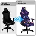 thumbnail image 5 of Jiueut Dog Paw Star Print Gaming Chair Cover Pack of 4, Flower Breathable Computer Chair Cover with Armrest Covers Washable Slipcover for Computer Rotating Chair with Elastic Band, 5 of 7