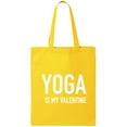 thumbnail image 1 of Yoga Is My Valentine Cotton Canvas Tote Bag, 1 of 1