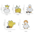 thumbnail image 5 of Opvise Cartoon Brooch Cute White/Yellow Duck Brooch Alloy Pins Elegant Costume Accessories Funny Animal Enamel Brooch Pin Bag Lapel Badge Jewelry Gift, 5 of 7