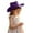 Purple, variant on Aocisk Kids Summer Western Cowboy Hat Wide Brim Travel Sun Casual Solid Fashion Hot Pink One Size