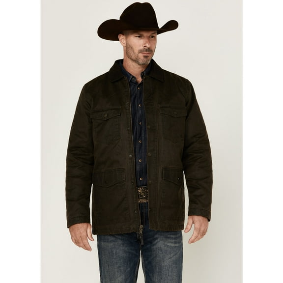 Cody James Men's Road Dust Washed Oil Skin Long Jacket - CJFA24O59-BN
