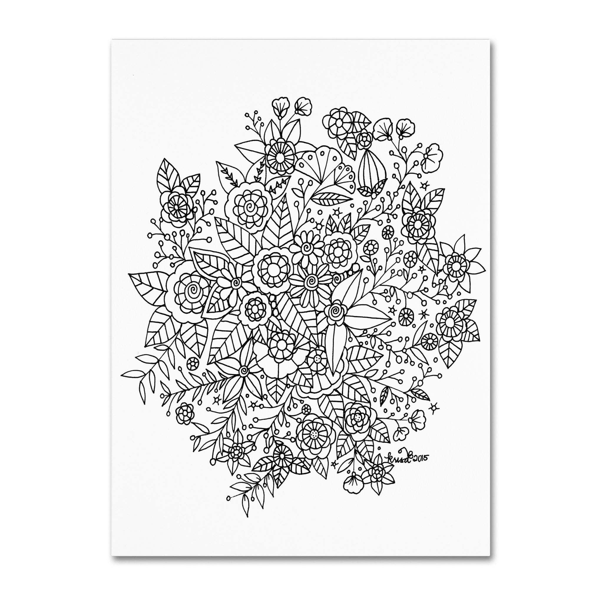 Trademark Fine Art "Sample" Canvas Art by KCDoodleArt