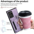 thumbnail image 6 of Phone Case for Samsung Galaxy Note 20 Ultra 5G Wallet Cover with Screen Protector and Wrist Strap RFID Card Holder Ring Stand Note20 Plus Notes 20Ultra Note20+ U + 20+ Twenty Not S20 Women Men Purple, 6 of 13