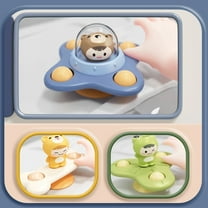 KOYPTL 3pcs-Suction Cup Rotating Toys for Toddlers 1 2 3 Years Old Early Learning Sensory Soothing Toys for Baby Bath Car Ship Travel,Gift for Kids 6-12-18 Months Christmas Stocking Stuffers Birthday