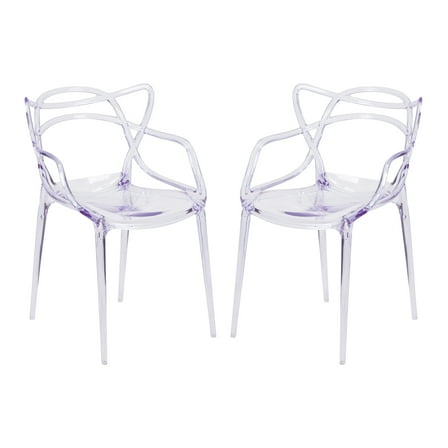 Modholic Nest Dining Chair, Clear (Set Of 2)