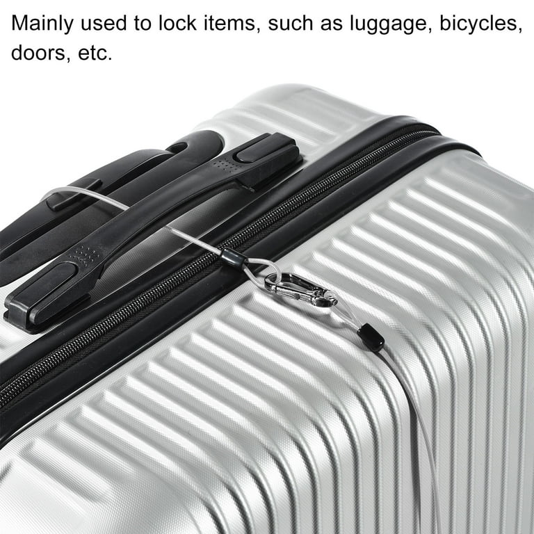 Unique Bargains Coated Security Steel Cable Luggage Lock Wire Rope