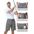 thumbnail image 7 of PULI Men’s Golf Shorts 9 Inch Flat Front Stretch Hybrid Lightweight Quick-Dry Chino with Zip Pockets, 7 of 7