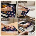 thumbnail image 5 of 2 Pcs Pioneer Flower Floral Print Pattern Kitchen Towels, Funny Microfiber Dish Towel Set, 18" X 26" Tea Towels, 5 of 6