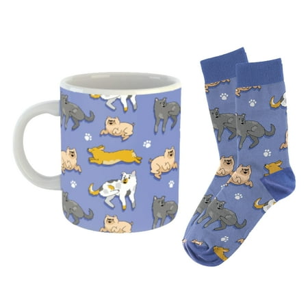 

Sillies Socks Dog Socks In A Mug - Cozy & Fun Matching Socks And Mug Set Gift For Coffee Lover Fun Sock Set