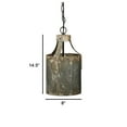 thumbnail image 5 of 8 Inch Rustic Chandelier Pendant Metal Vintage Aged Galvanized Gray, 5 of 5