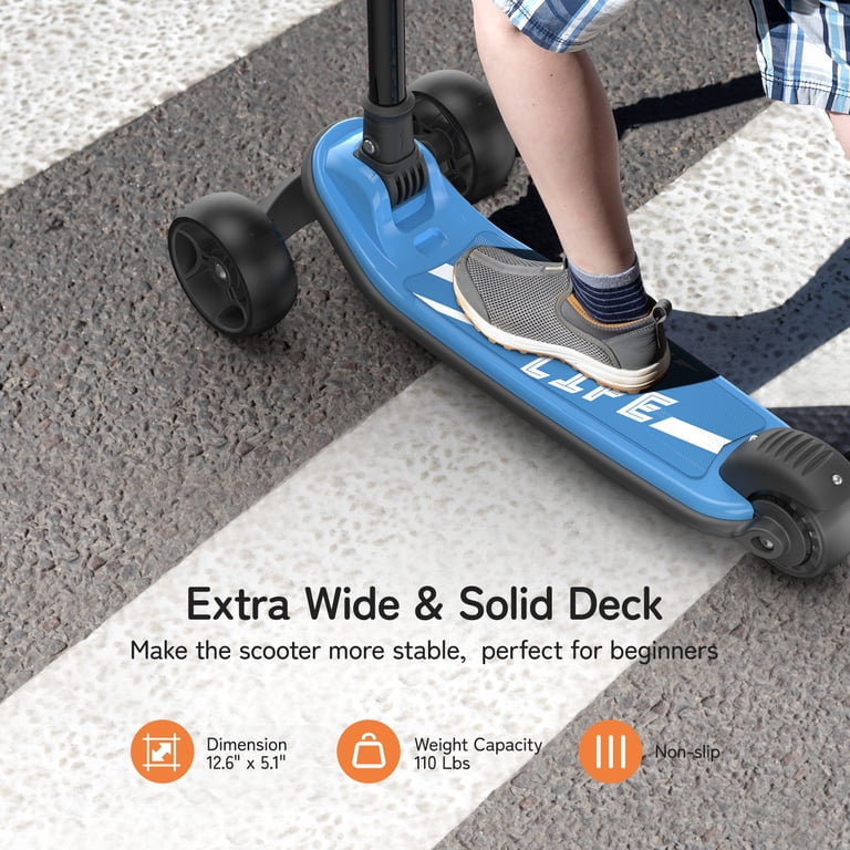 Patinete Besrey De 3 Ruedas Con Luces LED – Plegable Y Ajustable Para Niños De 2 A 10 Años
