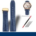 thumbnail image 3 of Correa de reloj MAURICE LACROIX Eliros de piel de vaca suave de 20 a 22 mm con hebilla plegable, correa de piel auténtica negra, marrón y azul, accesorios para hombre, 3 of 5