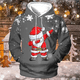thumbnail image 3 of Sudadera con capucha navideña de Año Nuevo con estampado 3D de Papá Noel para hombre, sudadera con capucha de moda urbana para fiesta, ropa navideña de gran tamaño, 3 of 5