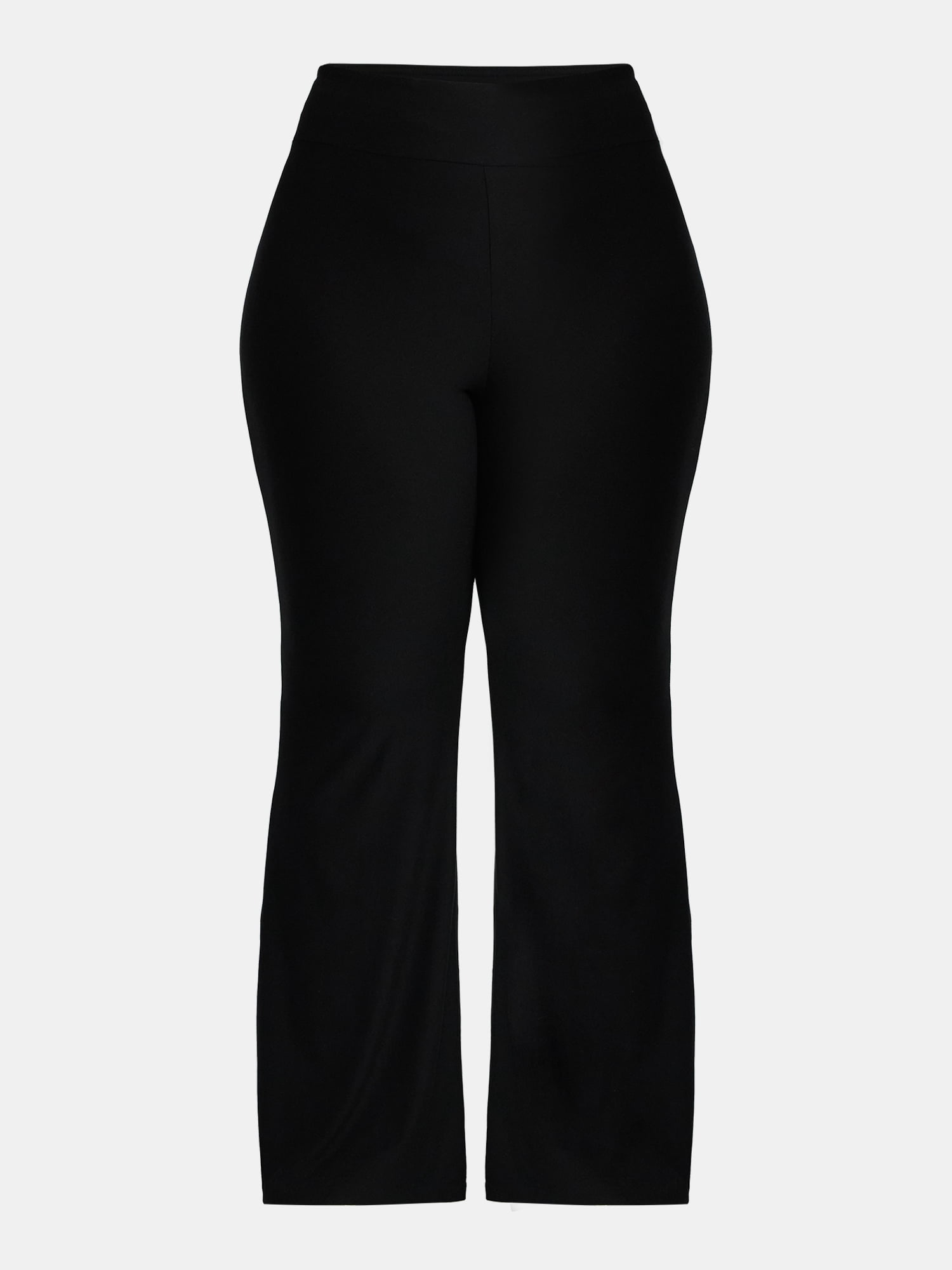 パンツ NO CROSSING black sheen flare pants M No Boundaries High Rise Flare Pants, 32'' Inseam, Women's Plus