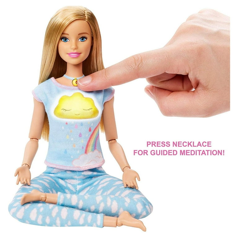 Barbie Breathe with Me Meditation Doll, Blonde, with 5 Lights & Guided  Meditation Exercises, Puppy and 4 Emoji Accessories