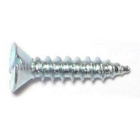 

#6 x 5/8 Zinc Plated Steel Slotted Flat Head Wood Screws WSFS-095 (90 pcs.)
