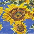 thumbnail image 6 of HAOXIT Sunflower Tablecloth Round - Retro Flower Table Cloth Blossom Plant Circle Tablecloths Farmhouse Floral Table Cover for Kitchen Dining Wedding Banquet Decor 54-58, 6 of 8