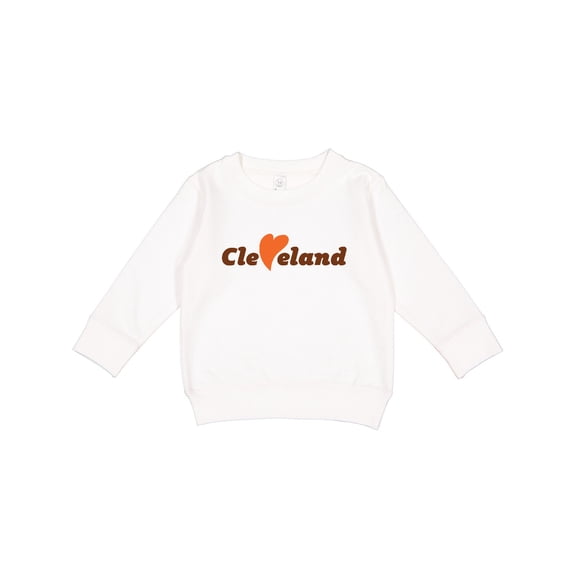 Inktastic Cleveland Heart Solid Orange Toddler Sweatshirt