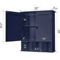 thumbnail image 2 of Blue Bathroom Cabinet,Bathroom Wall Cabinet with 2 Door Adjustable Shelves,Over The Toilet Storage Cabinet,Bathroom Cabinet Wall Mounted,Medicine Cabinets for Bathroom Laundry Room Kitchen, 2 of 18