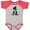 Baseball Heather and Red, variant on Inktastic 1st Birthday Cactus Cute Girls 1 Year Old Girls Baby Bodysuit