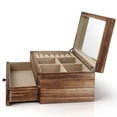 thumbnail image 4 of Jewelry Box Jewrlry Organizer, Wooden Jewelry Boxes for Women Jewelry Box for Girls, Gift Jewelry Box with Drawer and Mirror, 4 of 6