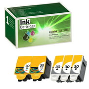 5 Pack Compatible For Kodak 30XL Ink Cartridges (3 Black, 2 Color) for ESP 3.2 C110 C310 C315 Office 2150 Office 2170 Hero 3.1