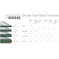 thumbnail image 3 of Kohler 706008-D3-MX 74 x 47.62 in. Levity Sliding Shower Door with 0.25 in. Thick Frosted Glass - Matte Nickel, 3 of 7