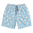 thumbnail image 2 of Honeii's Cute Teeth Print Men's Casual Shorts with Drawstring，Swim Trunks Quick Dry Beach Shorts, 2 of 5