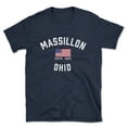 thumbnail image 1 of Massillon Ohio Patriot Men's Cotton T-Shirt, 1 of 1