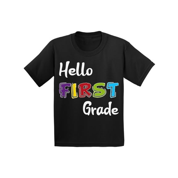 Back to School Shirts for 1st Grader Shirt Kids First Grade Shirt for Boys Fun School Shirts for Girls 6 Years Old School 7 Years Old T Shirts for School Hello First Grade First Day of School T Shirt