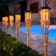 thumbnail image 2 of Juego de 4 luces decorativas para jardín, luces LED solares de llama de bambú, luces solares LED para exteriores para pasarelas y piscinas, 2 of 5