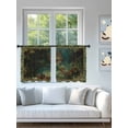 thumbnail image 4 of Sheer Curtains 54 Inch Length 2 Panels Set for Kitchen, Forest Semi Sheer Curtains for Windows, Spring Oil Painting Country Cabin Trees Flower Voile Window Treatments Rod Pocket Curtain, 4 of 7