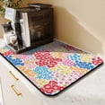 thumbnail image 2 of Washable Rubber Pioneer Colorful Floral Dish Drying Mats for Kitchen Counter Home Large Coffee Bar Pad Accessories and Decor for Utensils Stemware 23.5''x15.5'', 2 of 7