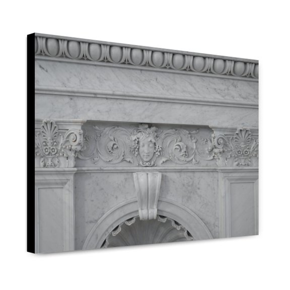 Canvas Print: Great Hall. Detail Of Relief And Capitals. Library Of Congress