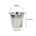 thumbnail image 2 of 1Pc Stainless Steel Bucket Household Water Bucket Multi-purpose Bucket with Lid, 2 of 6