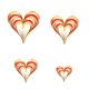 thumbnail image 1 of Bearachild 1 Juego de decoraciones de corazón, adorno colgante romántico, colgante de escena de corazones estéreo único Simple, suministros para Kits de decoración para fiestas dorado, rojo Bearachild HA059997-01, 1 of 6